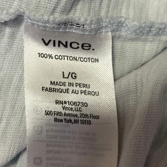 Vince Men's Light Blue Long Sleeve Hoodie Hooded Pullover Sweatshirt Top Size L - Picture 4 of 4